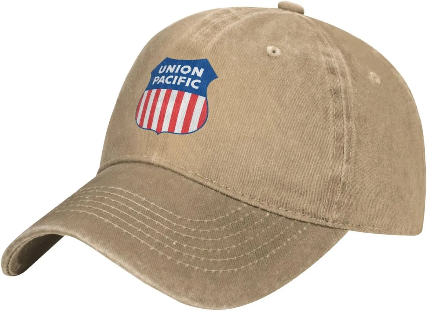 Union Pacific Railroad Denim Trucker Hat Baseball Cap for Men Or Women Cowboy