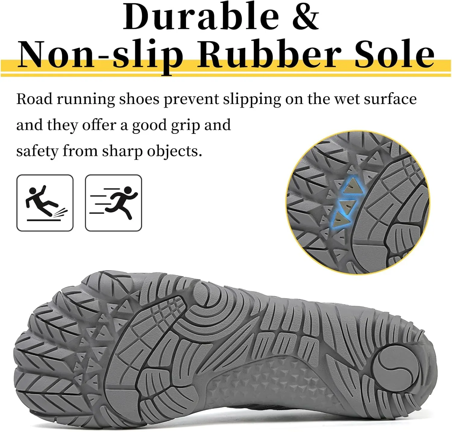 Unisex Barefoot Shoes for Men and Women with Wide Toe Box Zero Drop Design Minimalist Hike Footwear Water Shoes Five Finger Cross-Trainer Ideal for Walking Hiking and Grounding Activities