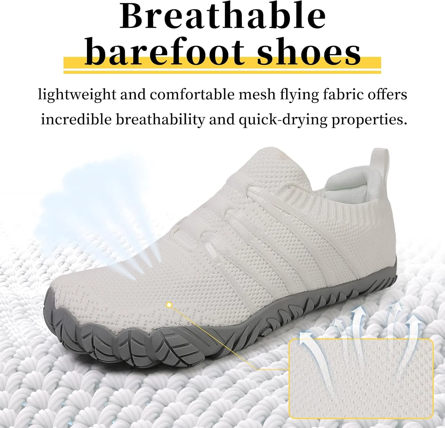 Unisex Barefoot Shoes for Men and Women with Wide Toe Box Zero Drop Design Minimalist Hike Footwear Water Shoes Five Finger Cross-Trainer Ideal for Walking Hiking and Grounding Activities