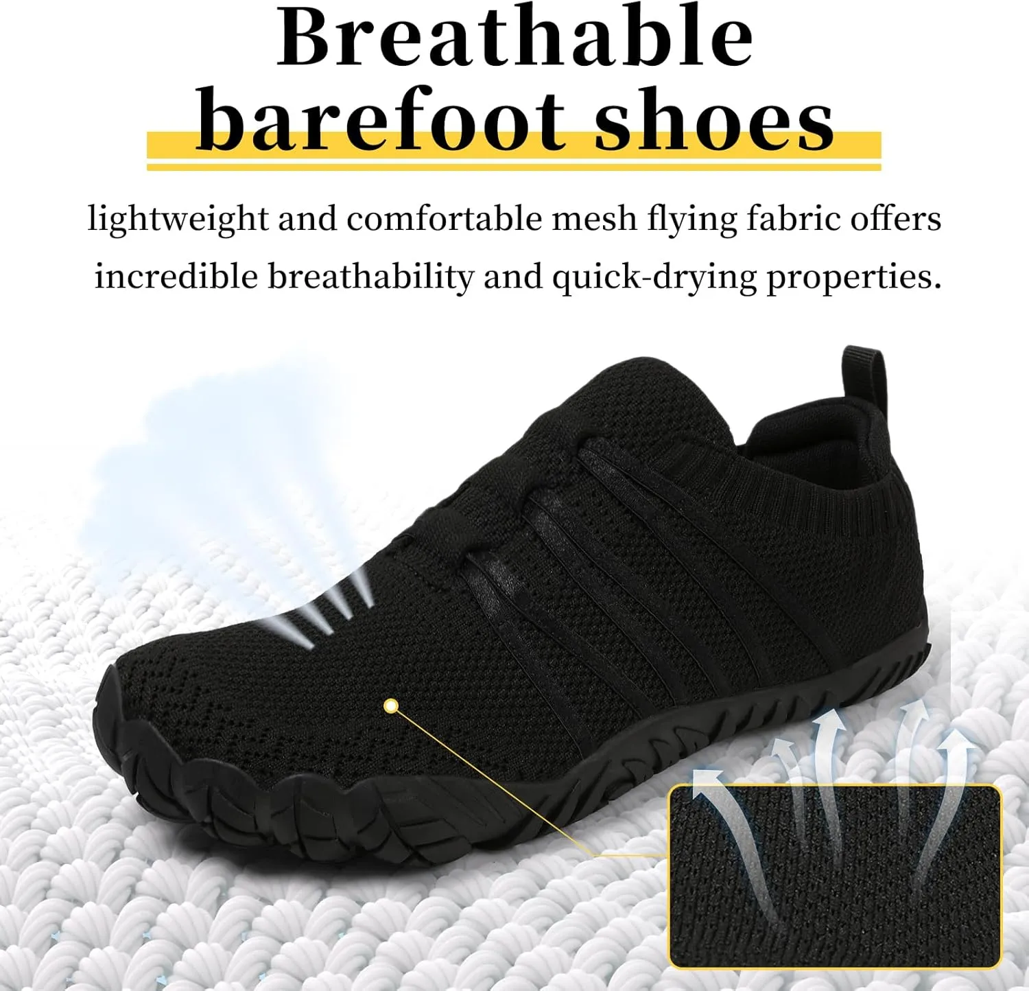 Unisex Minimalist Barefoot Shoes for Men and Women with Wide Toe Box Zero Drop Design Hike Footwear Minimalist Shoes Five Finger Cross-Trainer Ideal for Walking Hiking and Grounding Activities