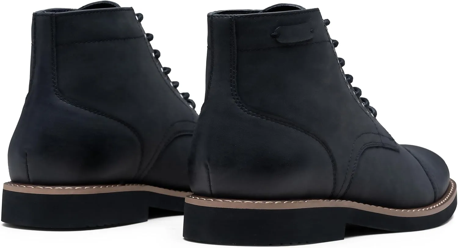 Vostey Men Boots Leather Cap Toe Casual Boots Chukka Fashion Dress Boots for Men