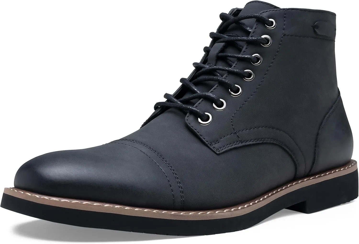 Vostey Men Boots Leather Cap Toe Casual Boots Chukka Fashion Dress Boots for Men