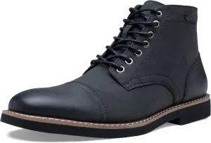 Vostey Men Boots Leather Cap Toe Casual Boots Chukka Fashion Dress Boots for Men