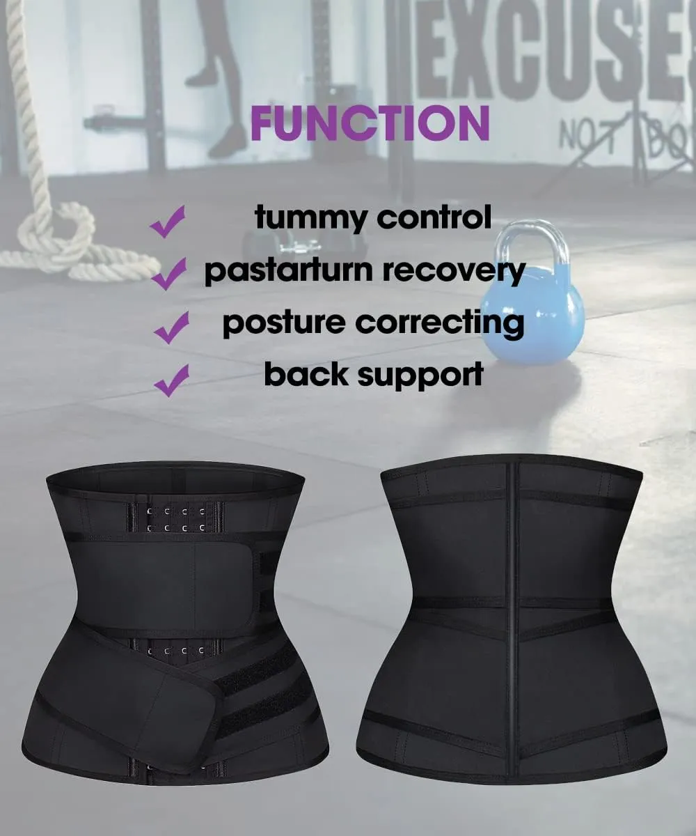 Waist Trainer for Women Latex Underbust Cincher Sport Corset Trimmer Belt