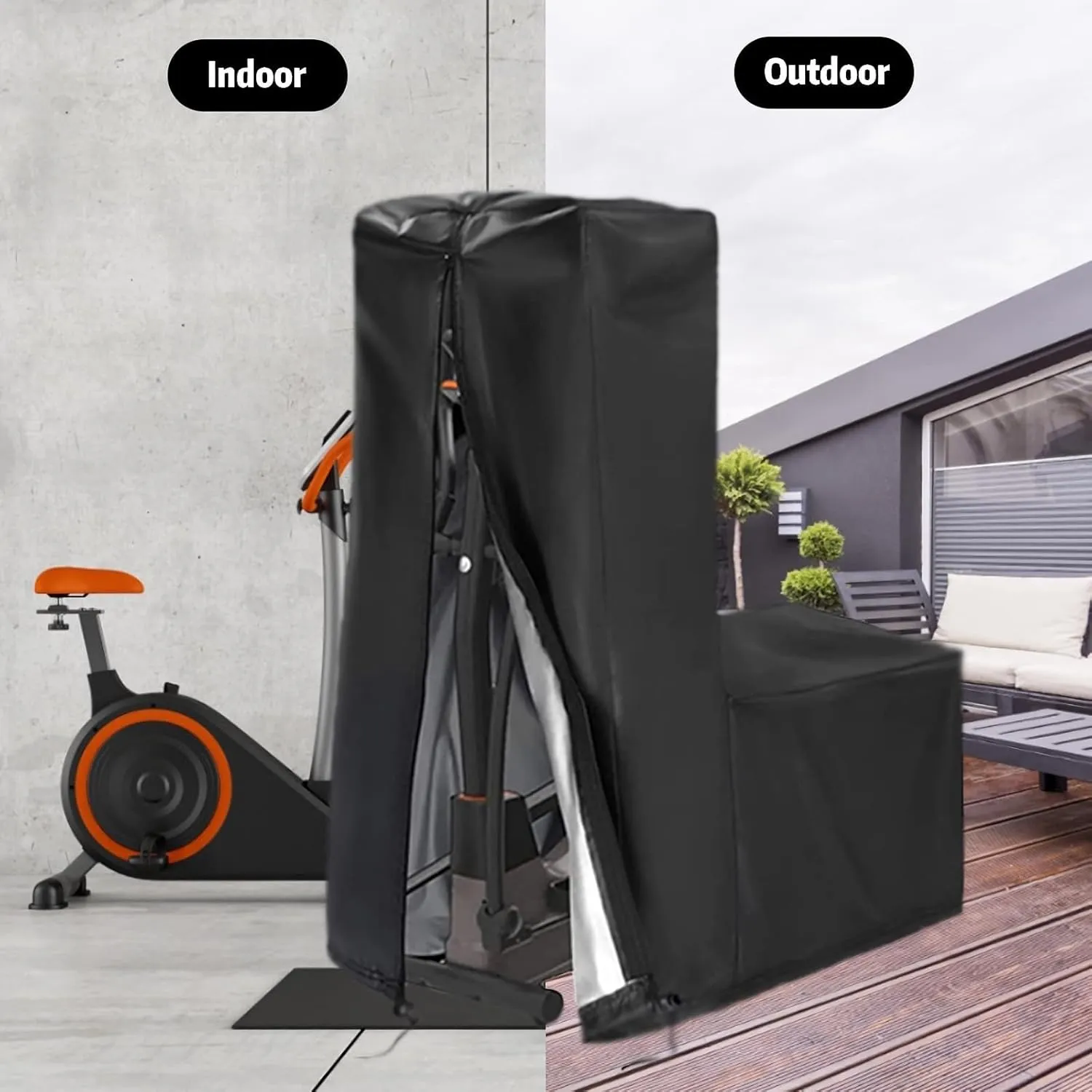 Waterproof Fitness Equipment Protectors, Running Machine Bag of 420D Oxford Cloth, Dust-Proof Elliptical Machine for Home Use Cover Waterproof Elliptical Trainer Protective Cover