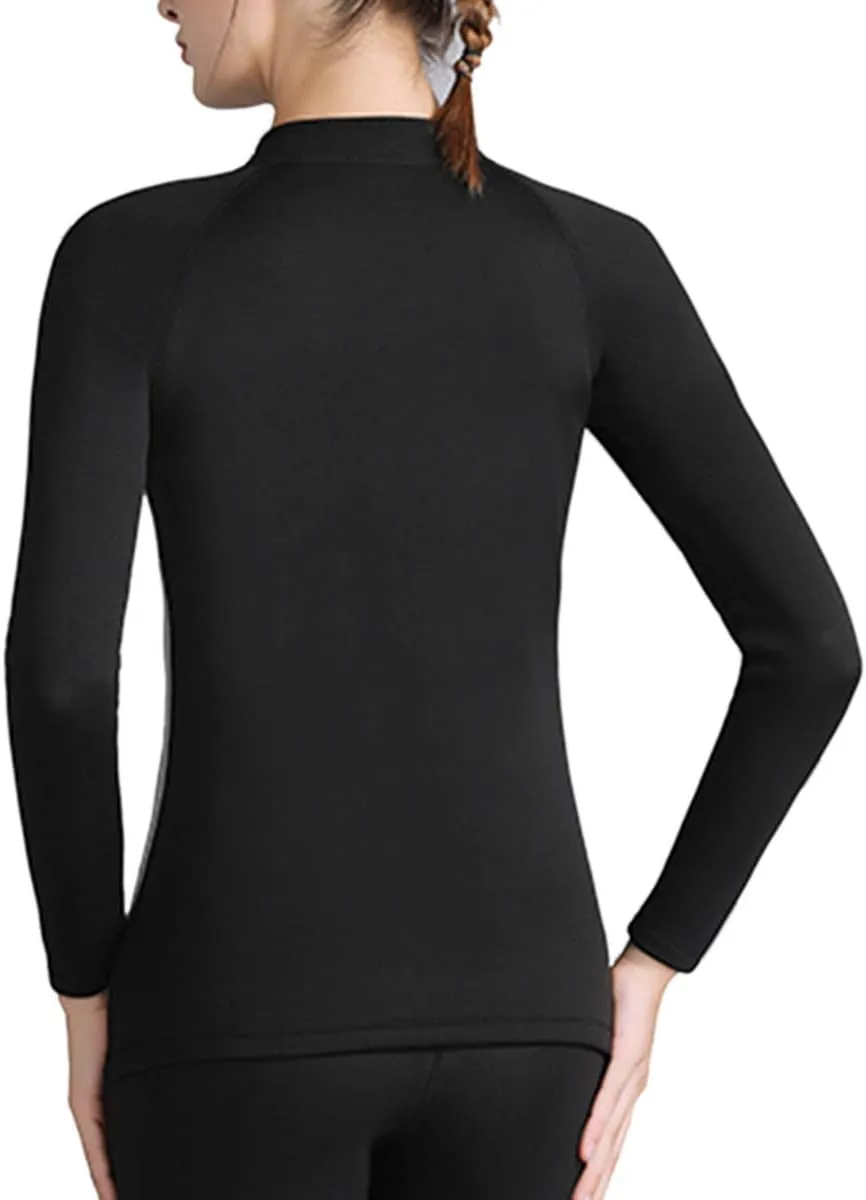 Women Sauna Suit Workout Jacket Hot Sweat Shirt Body Shaper Waist Trainer Fitness Top Long Sleeve Neoprene Zipper