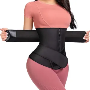 Women Waist Trainer Latex Corset Sweat Workout Cincher Girdle Tunmmy Control Belly Belt